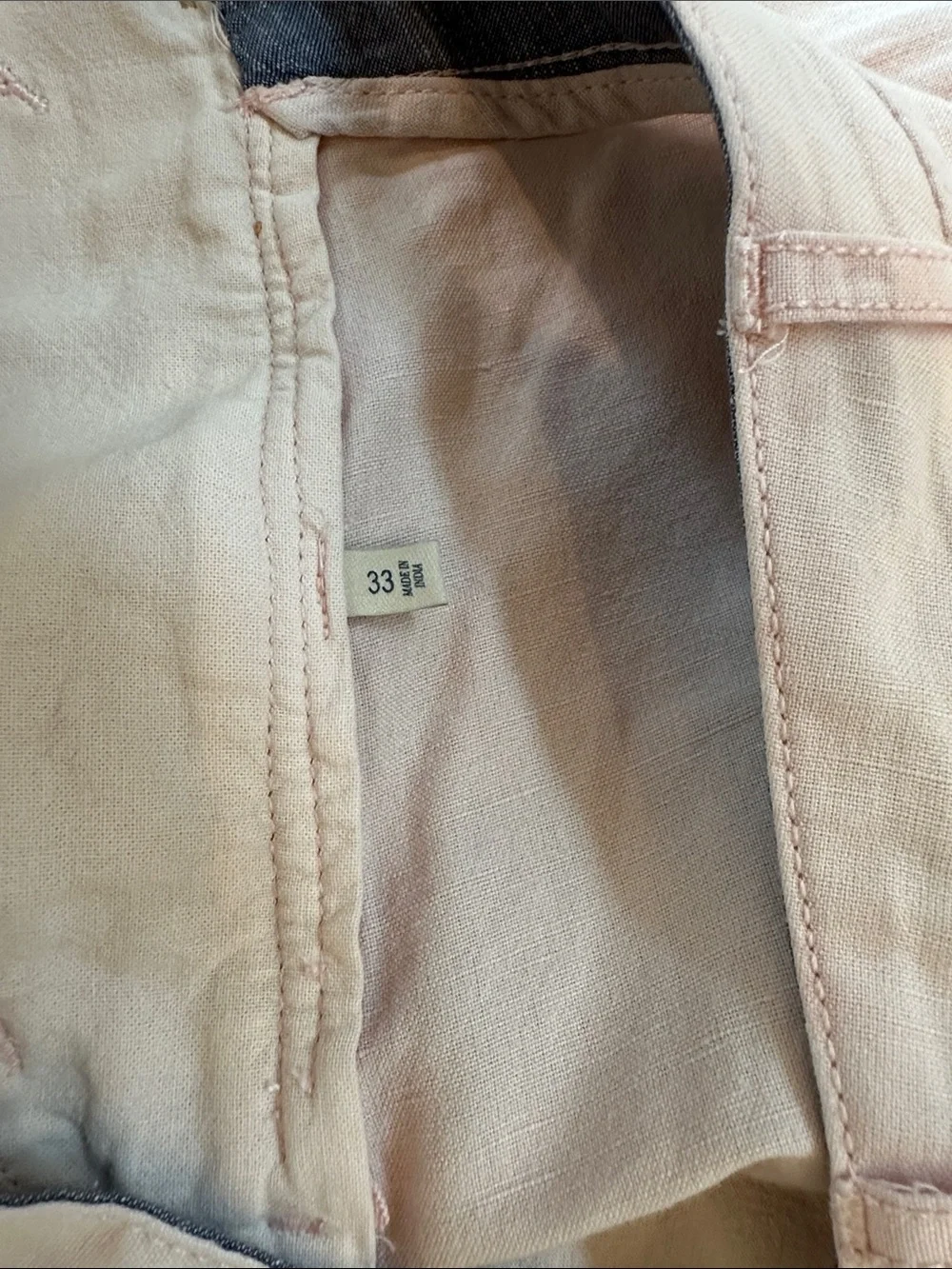 Faherty Men's Pink Lines/Cotton Blend Shorts; size 33